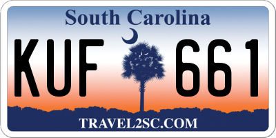 SC license plate KUF661