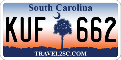 SC license plate KUF662