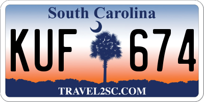 SC license plate KUF674