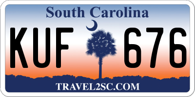 SC license plate KUF676