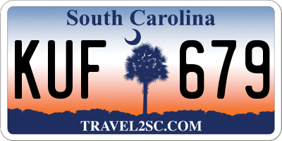 SC license plate KUF679