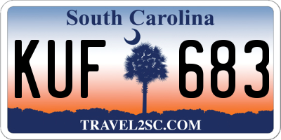 SC license plate KUF683