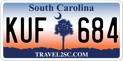 SC license plate KUF684