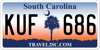 SC license plate KUF686