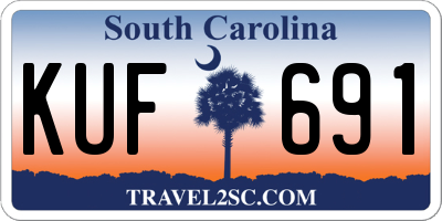 SC license plate KUF691