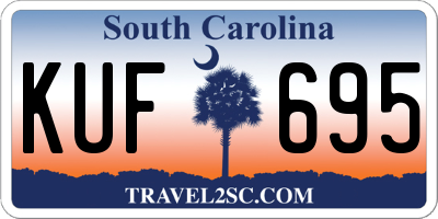 SC license plate KUF695
