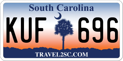 SC license plate KUF696