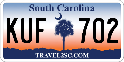 SC license plate KUF702