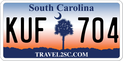 SC license plate KUF704