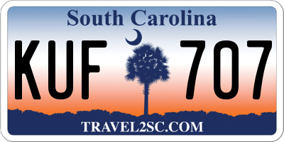 SC license plate KUF707