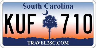 SC license plate KUF710
