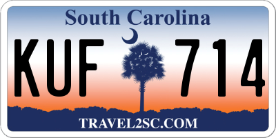 SC license plate KUF714