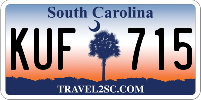 SC license plate KUF715