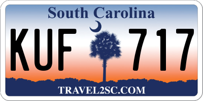 SC license plate KUF717