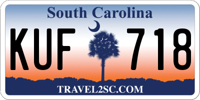 SC license plate KUF718