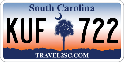 SC license plate KUF722
