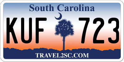 SC license plate KUF723