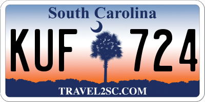 SC license plate KUF724