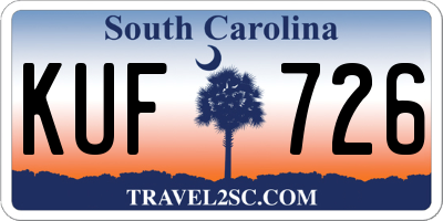 SC license plate KUF726