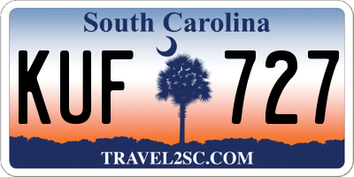 SC license plate KUF727