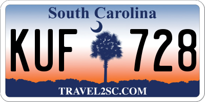 SC license plate KUF728