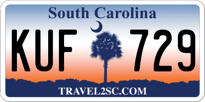 SC license plate KUF729