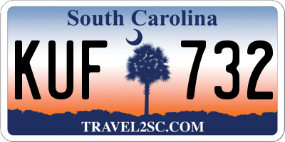 SC license plate KUF732