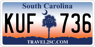 SC license plate KUF736
