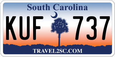 SC license plate KUF737