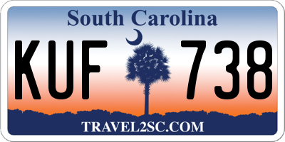 SC license plate KUF738