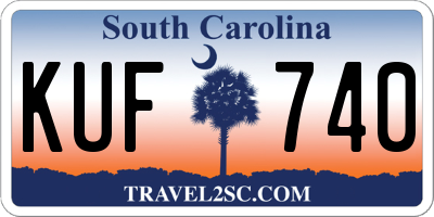 SC license plate KUF740