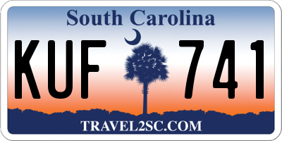 SC license plate KUF741