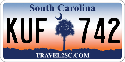 SC license plate KUF742