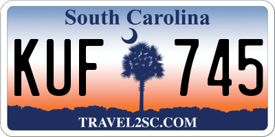 SC license plate KUF745