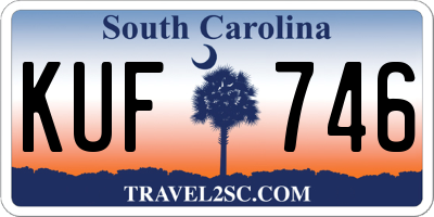 SC license plate KUF746