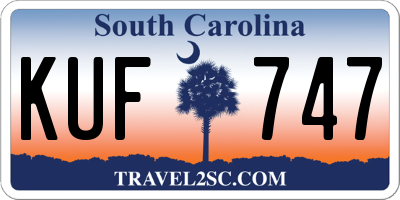 SC license plate KUF747