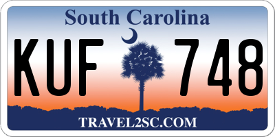 SC license plate KUF748