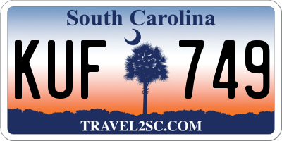 SC license plate KUF749