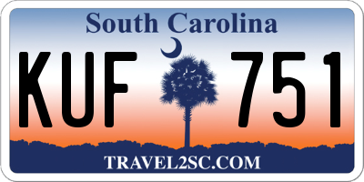 SC license plate KUF751