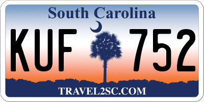 SC license plate KUF752