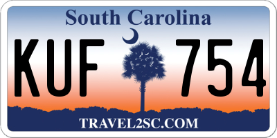 SC license plate KUF754