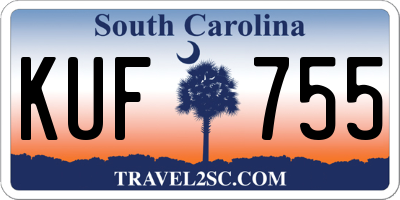 SC license plate KUF755