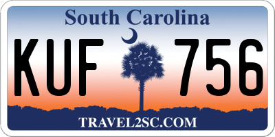 SC license plate KUF756