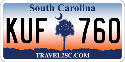 SC license plate KUF760
