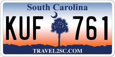 SC license plate KUF761