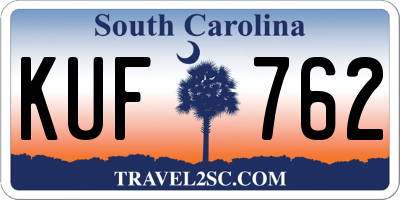 SC license plate KUF762