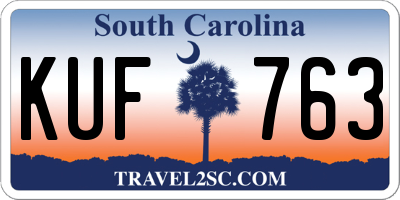 SC license plate KUF763