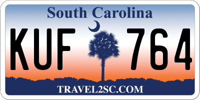 SC license plate KUF764