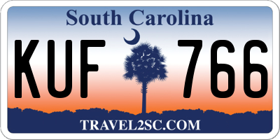 SC license plate KUF766