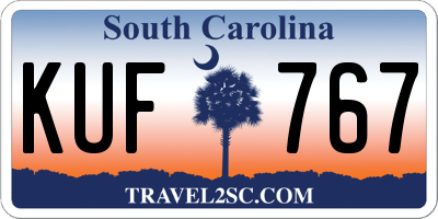 SC license plate KUF767
